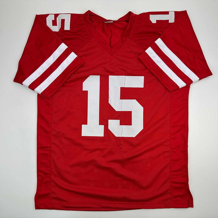 Facsimile Autographed Dylan Raiola Nebraska Red Reprint Jersey Size Men's XL