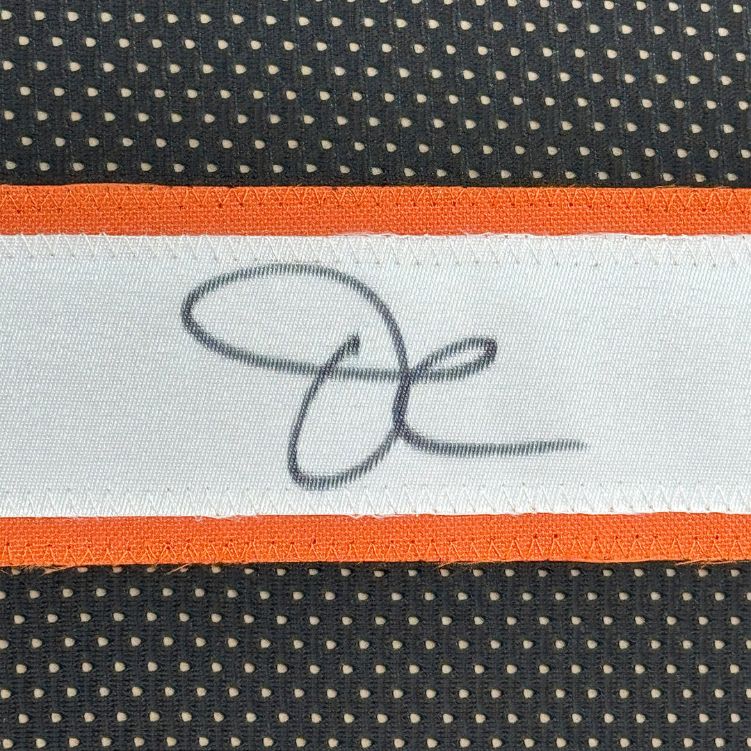 Framed Autographed/Signed Ja'Marr Chase 35x39 Cincinnati Black Jersey JSA COA