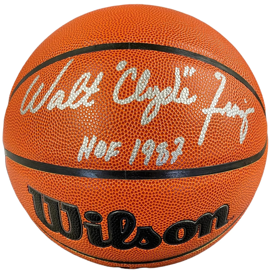 Walt Clyde Frazier "HOF 87" Autographed Wilson Basketball (JSA)