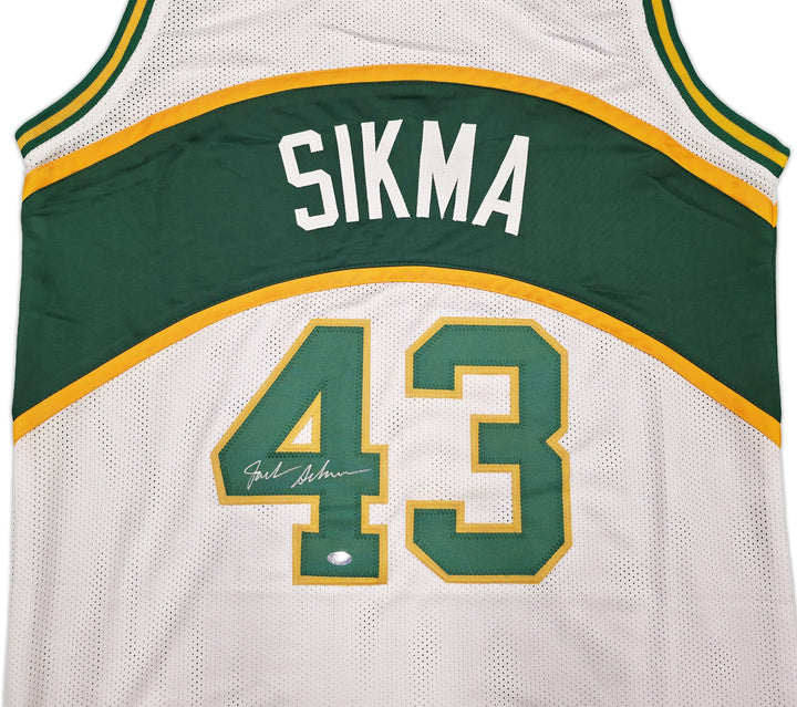 Seattle Supersonics Jack Sikma Autographed Signed White Jersey MCS Holo