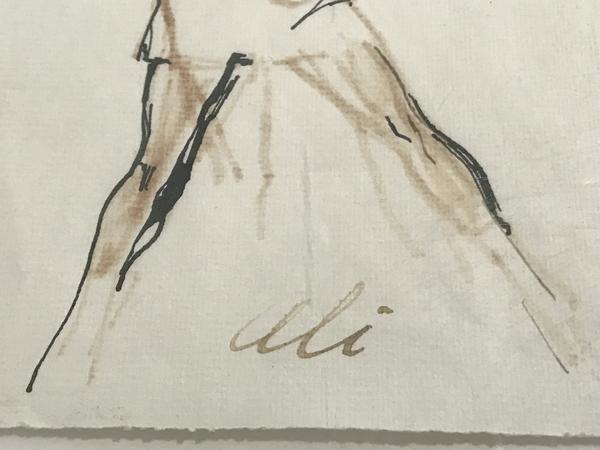 Original 1/1 Leroy Neiman Drawing Of Muhammad Ali JSA COA Autograph