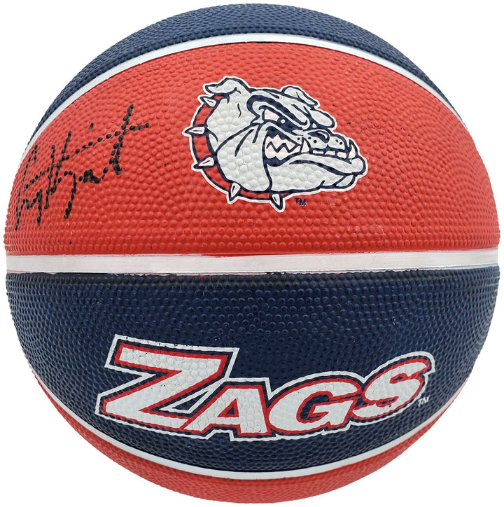 Corey Kispert Signed Gonzaga Bulldogs Logo Rubber Basketball MCS Holo