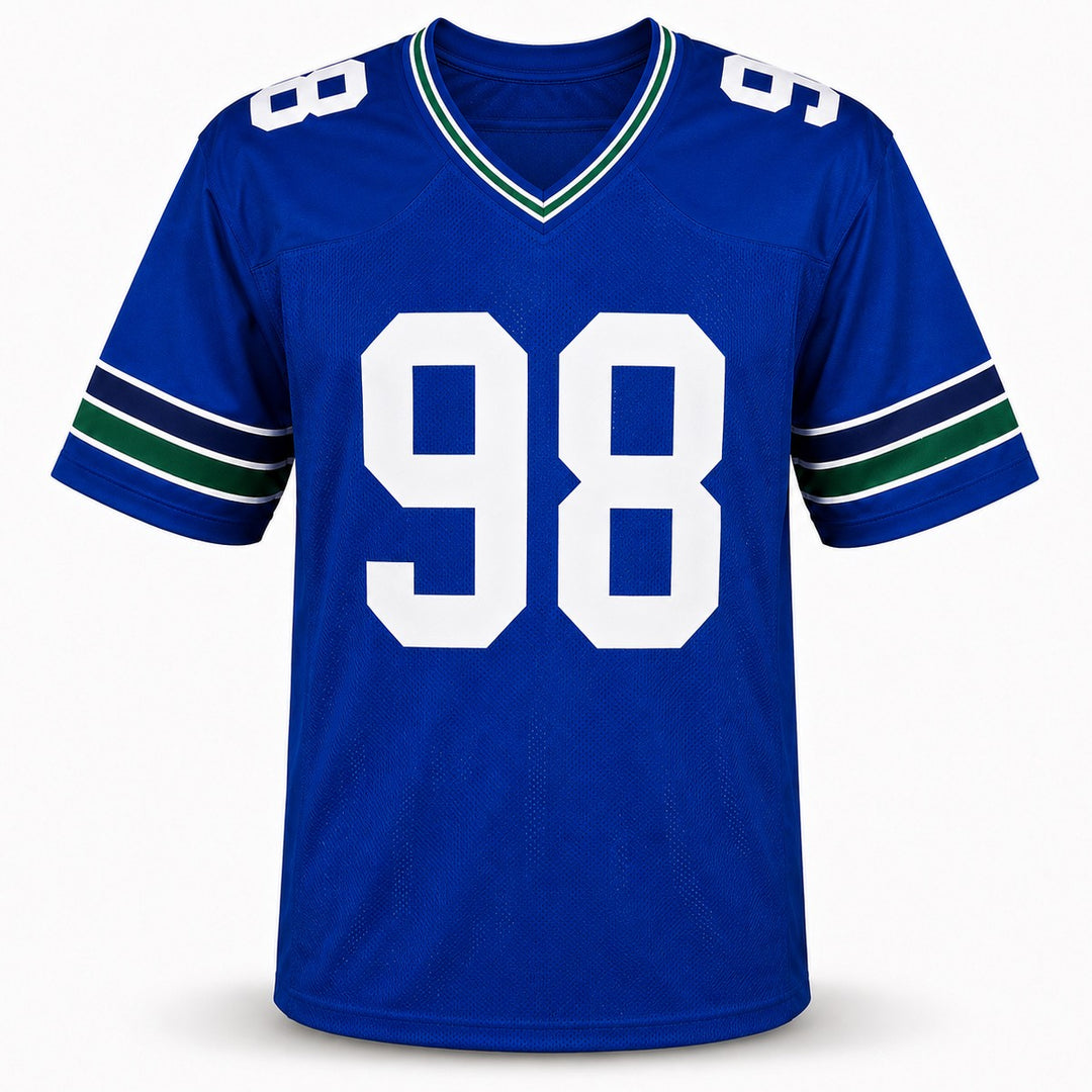 Seattle Seahawks Rylie Mills Signed Blue Throwback Jersey MCS Holo