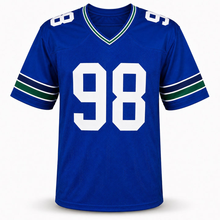 Seattle Seahawks Rylie Mills Signed Blue Throwback Jersey MCS Holo