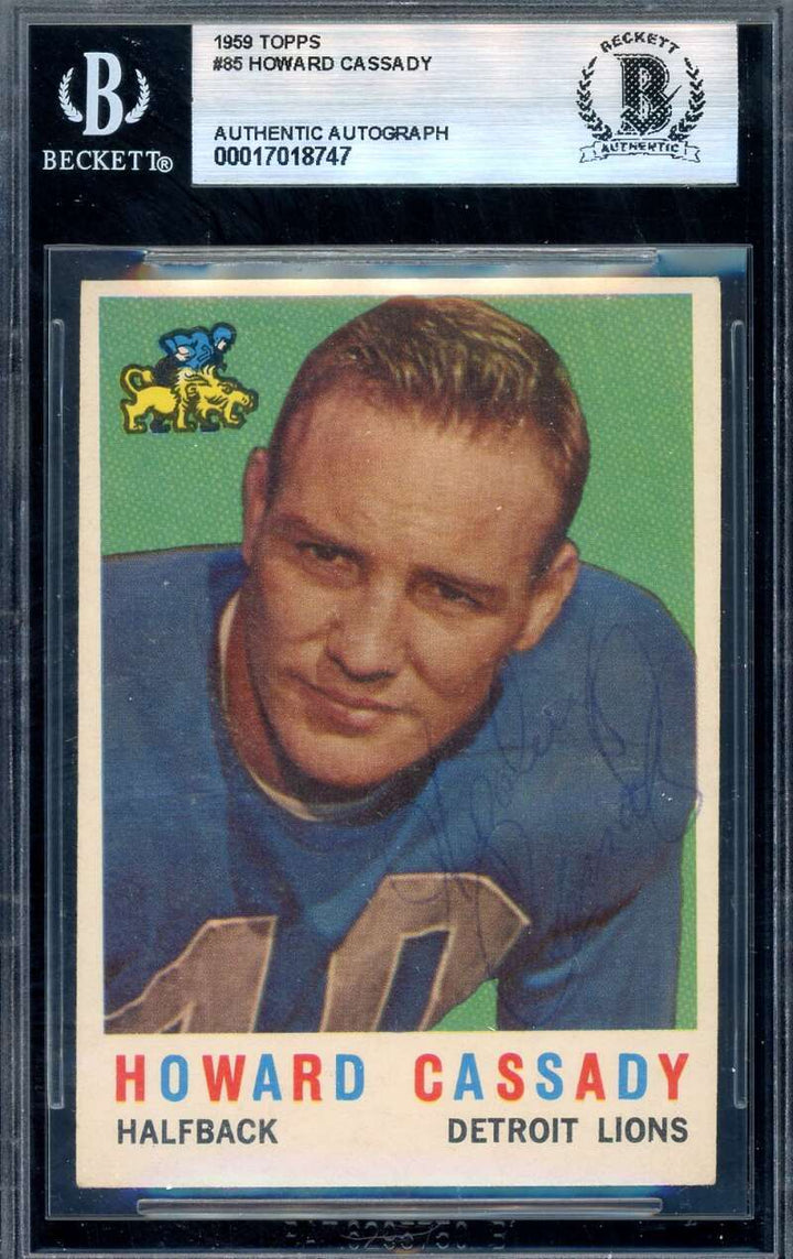 Howard Cassady Beckett BAS Signed 1959 Topps Autograph