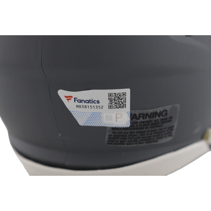 Tom Brady Autographed New England Patriots Slate Mini Helmet Fanatics 48957
