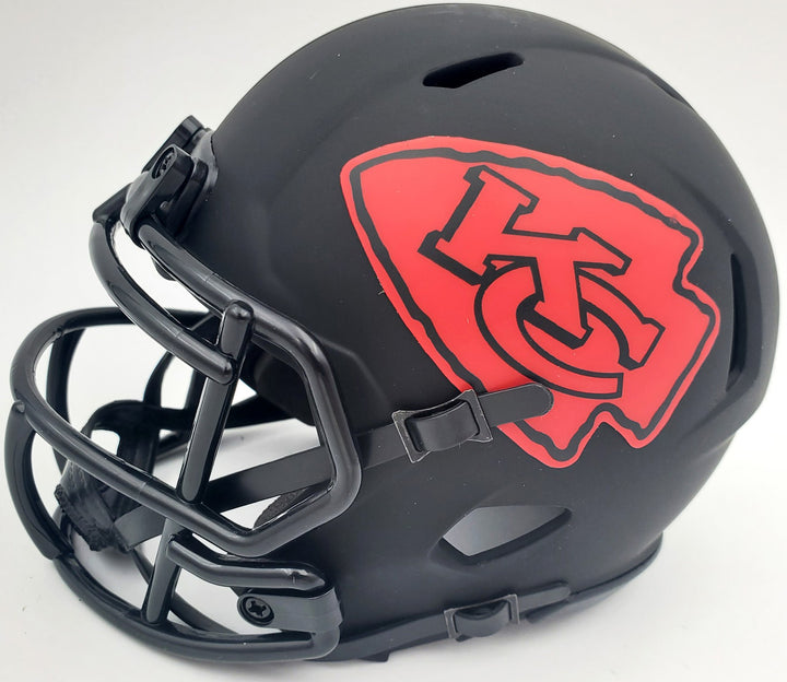 Mecole Hardman Signed Kansas City Chiefs Eclipse Black Speed Mini Helmet Beckett