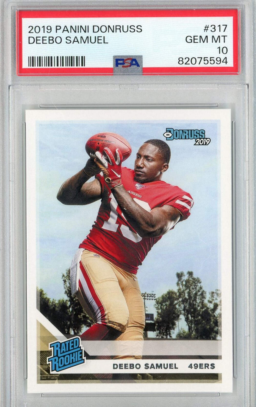 Graded 2019 Panini Donruss Deebo Samuel #317 Rookie RC Football Card PSA 10 Gem