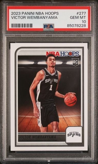Graded 2023 Panini Hoops Victor Wembanyama #277 Rookie RC Card PSA 10