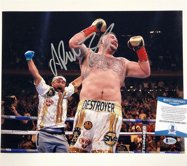 Andy Ruiz Jr autograph signed 11x14 Photo vs Anthony Joshua #24~ Beckett BAS COA