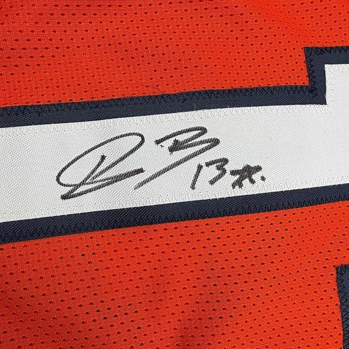 Framed Signed Pat Bryant II 35x39 Denver Orange Cut Jersey JSA COA