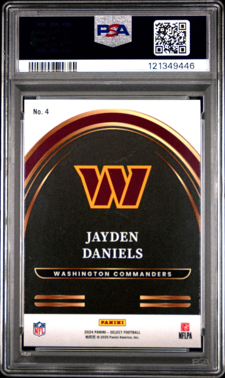 Graded 2024 Select Jayden Daniels #4 Select Futures RC Football Card PSA 10