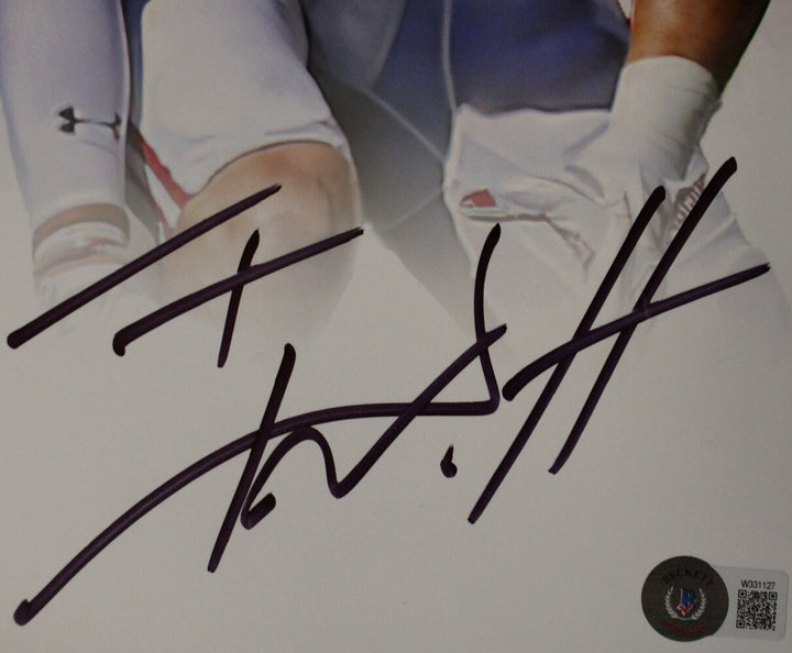 Watt Brothers Combo Autographed Wisconsin Badgers 16x20 Photo Beckett 39787