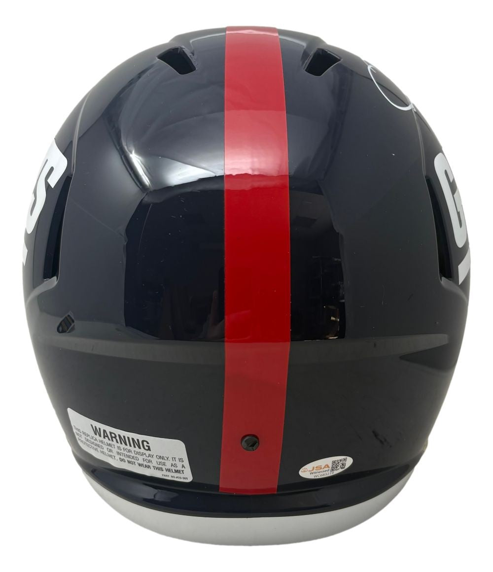 Odell Beckham Signed New York Giants Full Size T/B Speed Replica Helmet JSA QR