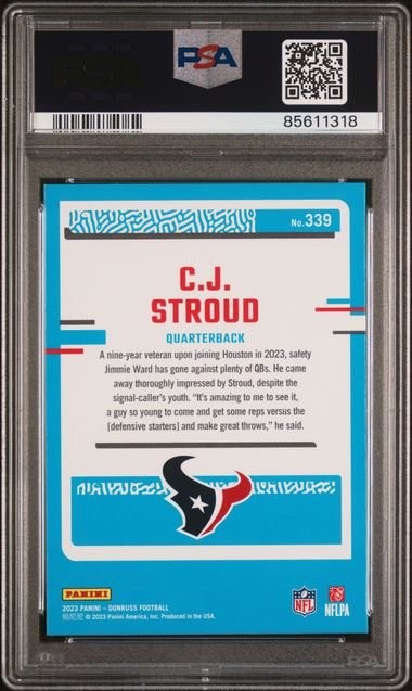 Graded 2023 Panini Donruss C.J. Stroud #339 Rookie Card PSA 10 Gem Mint