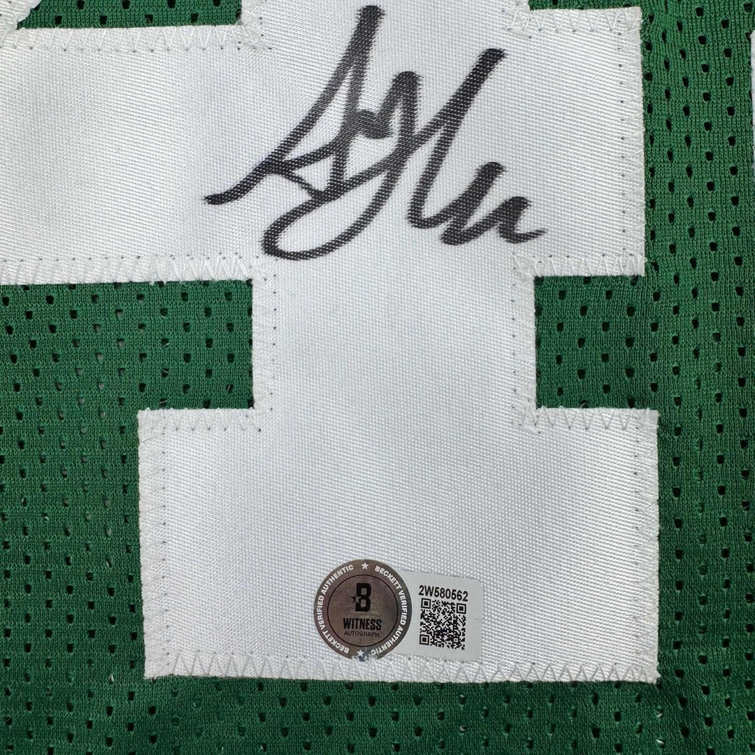 Framed Autographed/Signed Al Horford 35x39 Boston Green Jersey Beckett COA