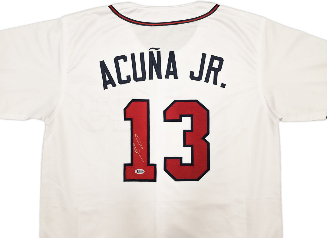 Atlanta Braves Ronald Acuna Jr. Signed White Jersey Beckett