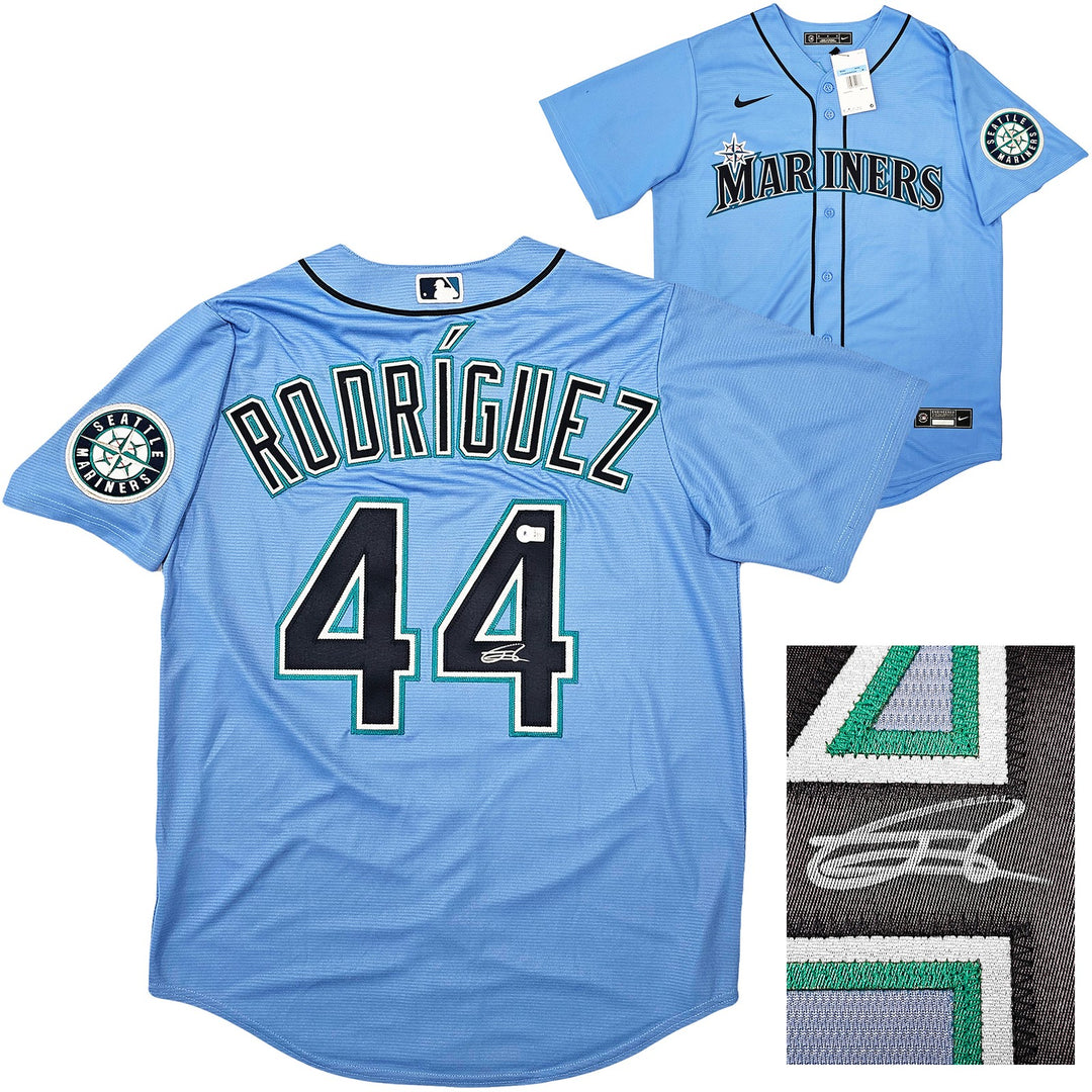 Mariners Julio Rodriguez Signed Light Blue Nike Jersey Size Medium Beckett
