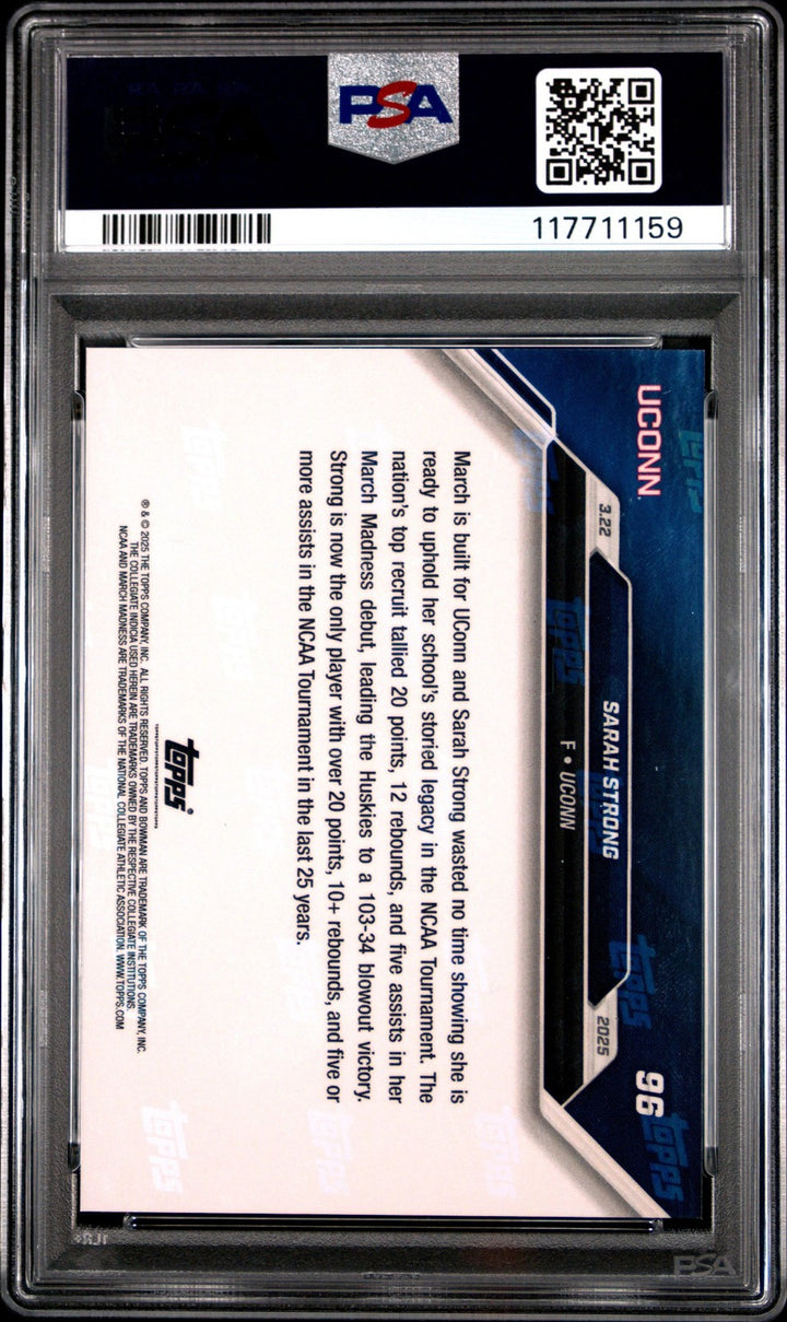 Graded 2024 Topps Bowman U Now Sarah Strong #96 Rookie RC Card PSA 10