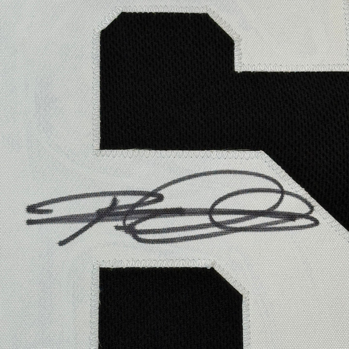 Framed Autographed/Signed Rod Woodson 35x39 Pittsburgh Black Jersey JSA COA