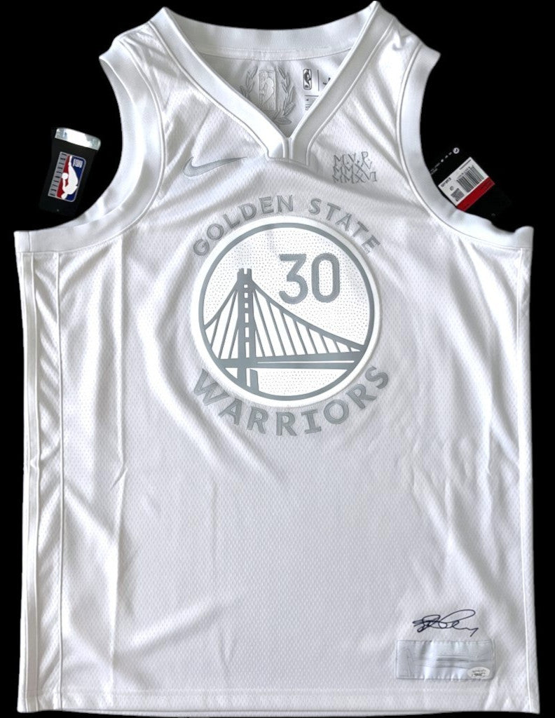 STEPHEN CURRY SIGNED AUTOGRAPHED WARRIORS MVP AUTHENTIC SWINGMAN JERSEY JSA