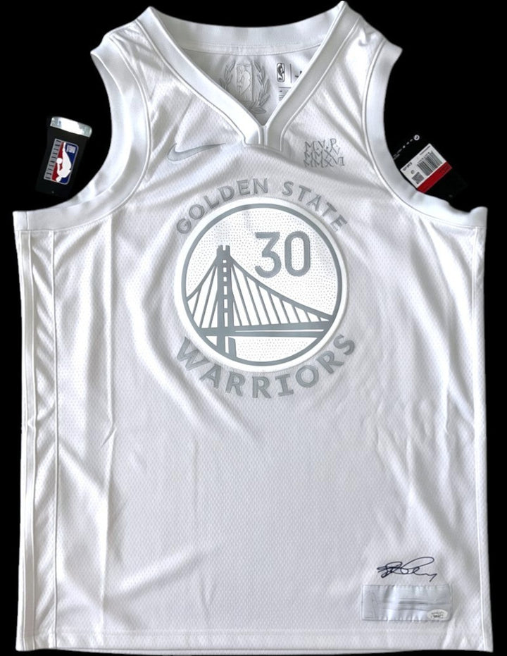 STEPHEN CURRY SIGNED AUTOGRAPHED WARRIORS MVP AUTHENTIC SWINGMAN JERSEY JSA