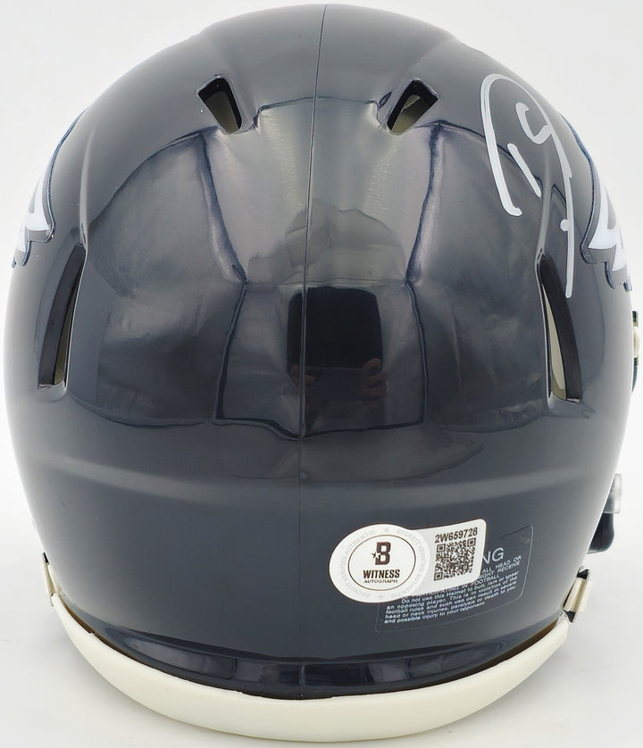 Darius Slay Jr. Signed Eagles 2022 Alternate Black Speed Mini Helmet Beckett Wit