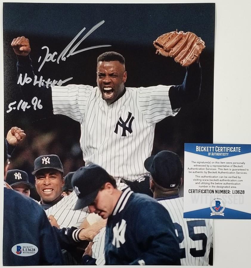DOC GOODEN "No Hitter 5-14-96" inscription signed Yankees 8x10 photo BAS COA