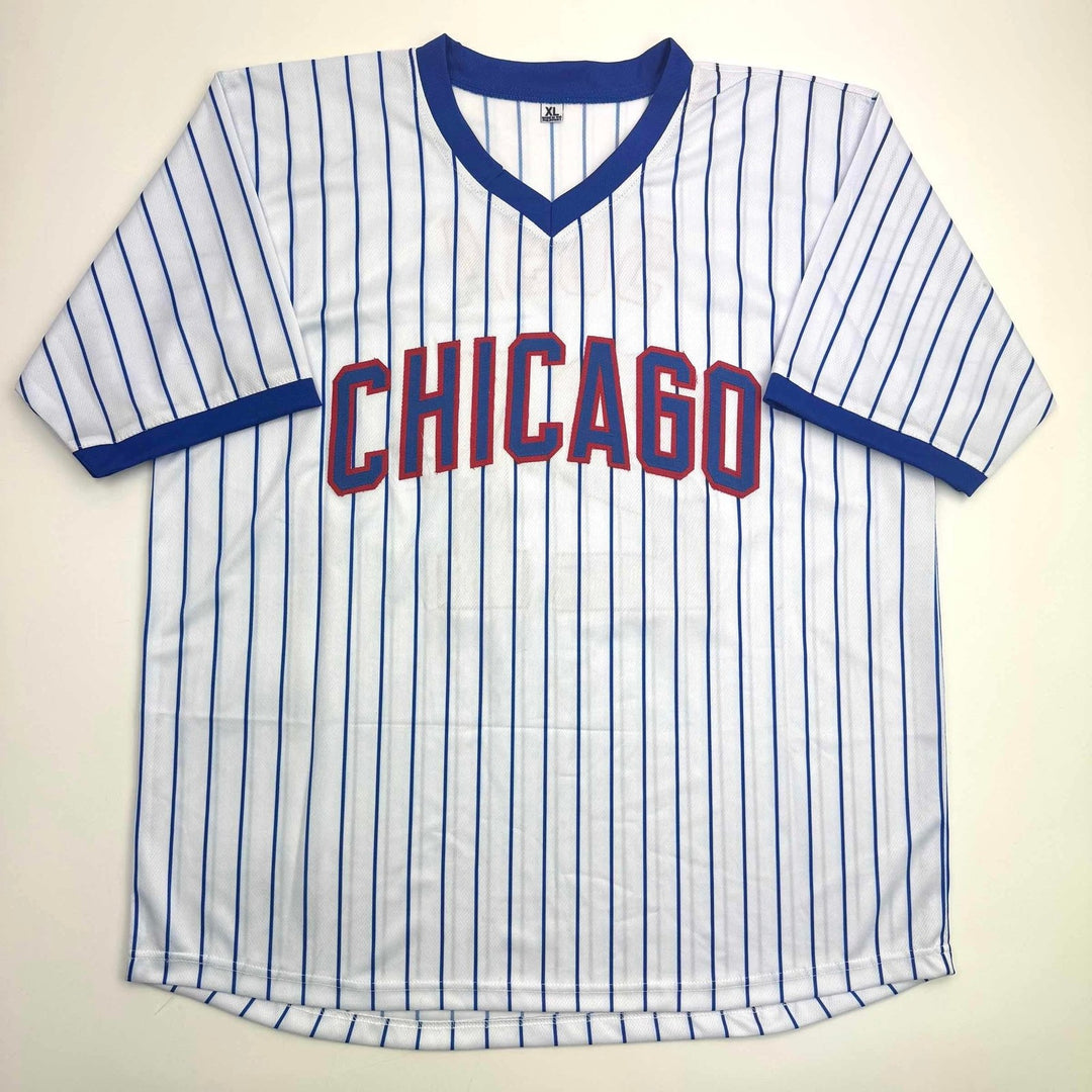Autographed/Signed Sammy Sosa Chicago Pinstripe Jersey Beckett BAS COA