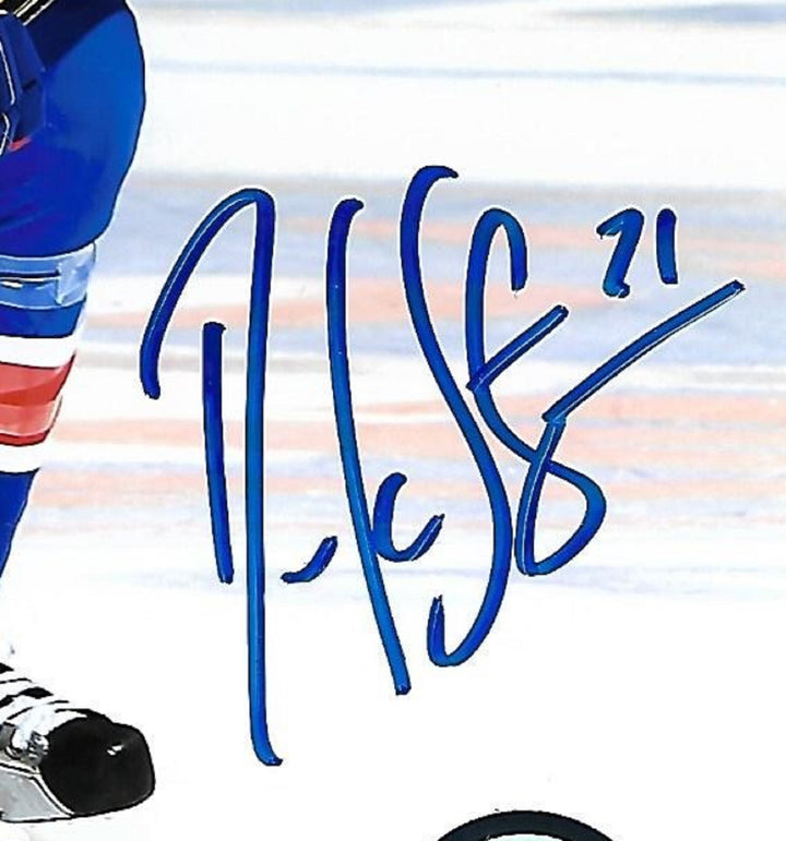 Derek Stepan signed 8x10 photo framed rangers coin autograph ins 21 holo COA