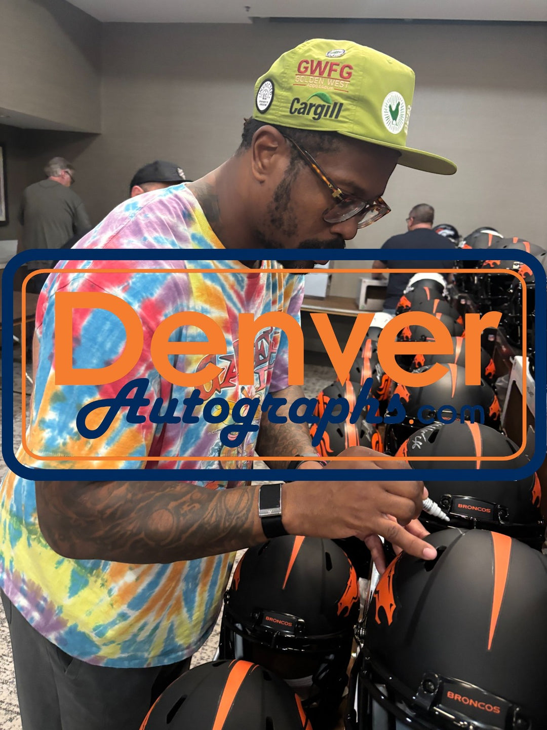 Von Miller Autographed Denver Broncos F/S Eclipse Helmet Beckett Witness 54732