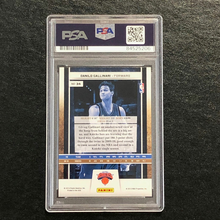 2009-10 Panini Season Update #34 Danilo Gallinari Signed Card AUTO PSA Slabbed K