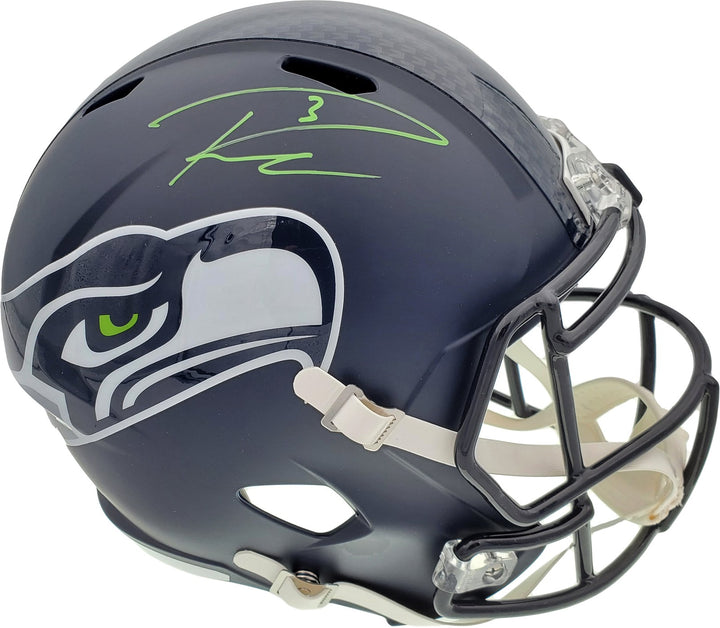 Russell Wilson Signed Seahawks Full Size Replica Speed Helmet In Green RW Holo