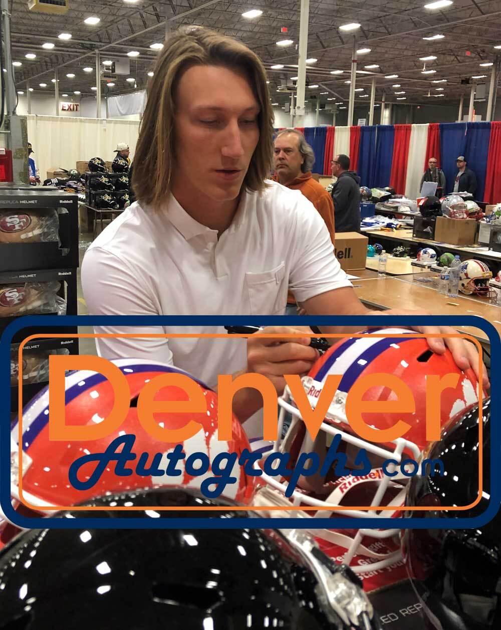 Trevor Lawrence Autographed Clemson Tigers Speed F/S Helmet FAN 39839