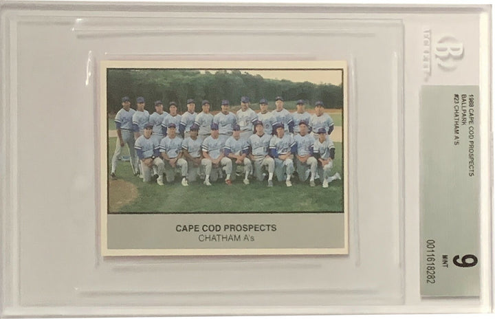 1988 Cape Cod Prospects A's Ballpark Card #23- Jeff Bagwell- Beckett Graded 9