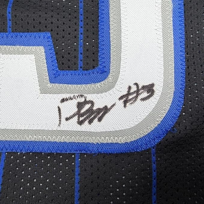 Framed Autographed Desmond Bane Orlando Black Pinstripe Jersey BAS COA
