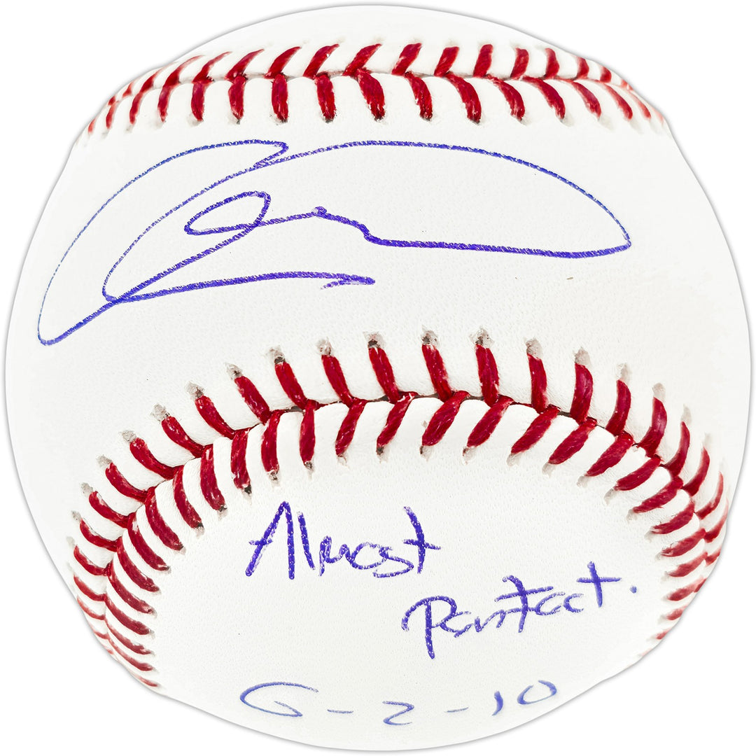Armando Galarraga Signed MLB Baseball Almost Perfect 6-2-10 JSA