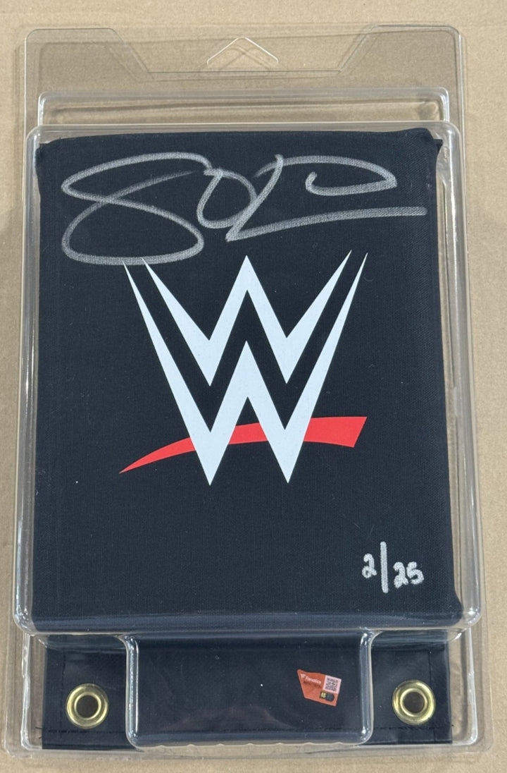 Solo Sikoa Signed WWE Logo Turnbuckle LE /25 Auto Fanatics WWE Under Wraps COA
