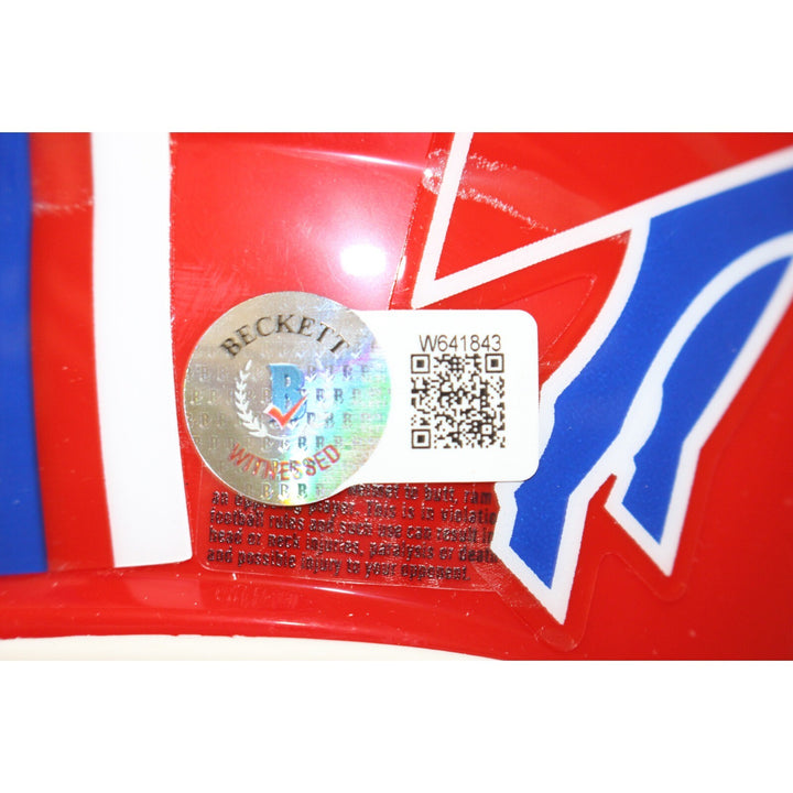 Doug Flutie Autographed Buffalo Bills TB Mini Helmet Beckett 42831
