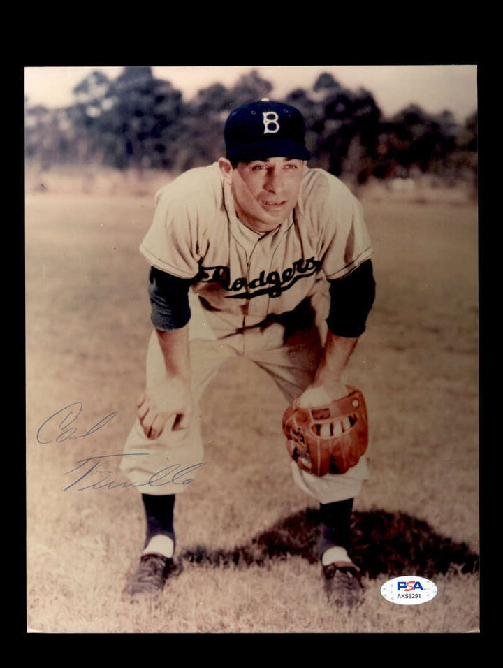 Carl Furillo PSA DNA Coa Signed  8x10 Photo Autograph Dodgers