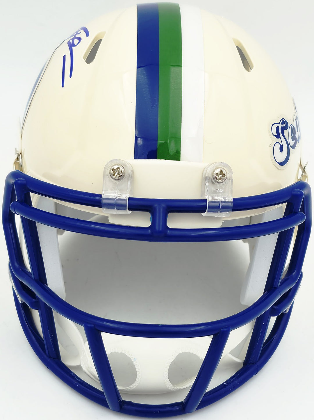 Tory Horton Signed Seattle Seahawks Cream Retro Speed Mini Helmet MCS Holo