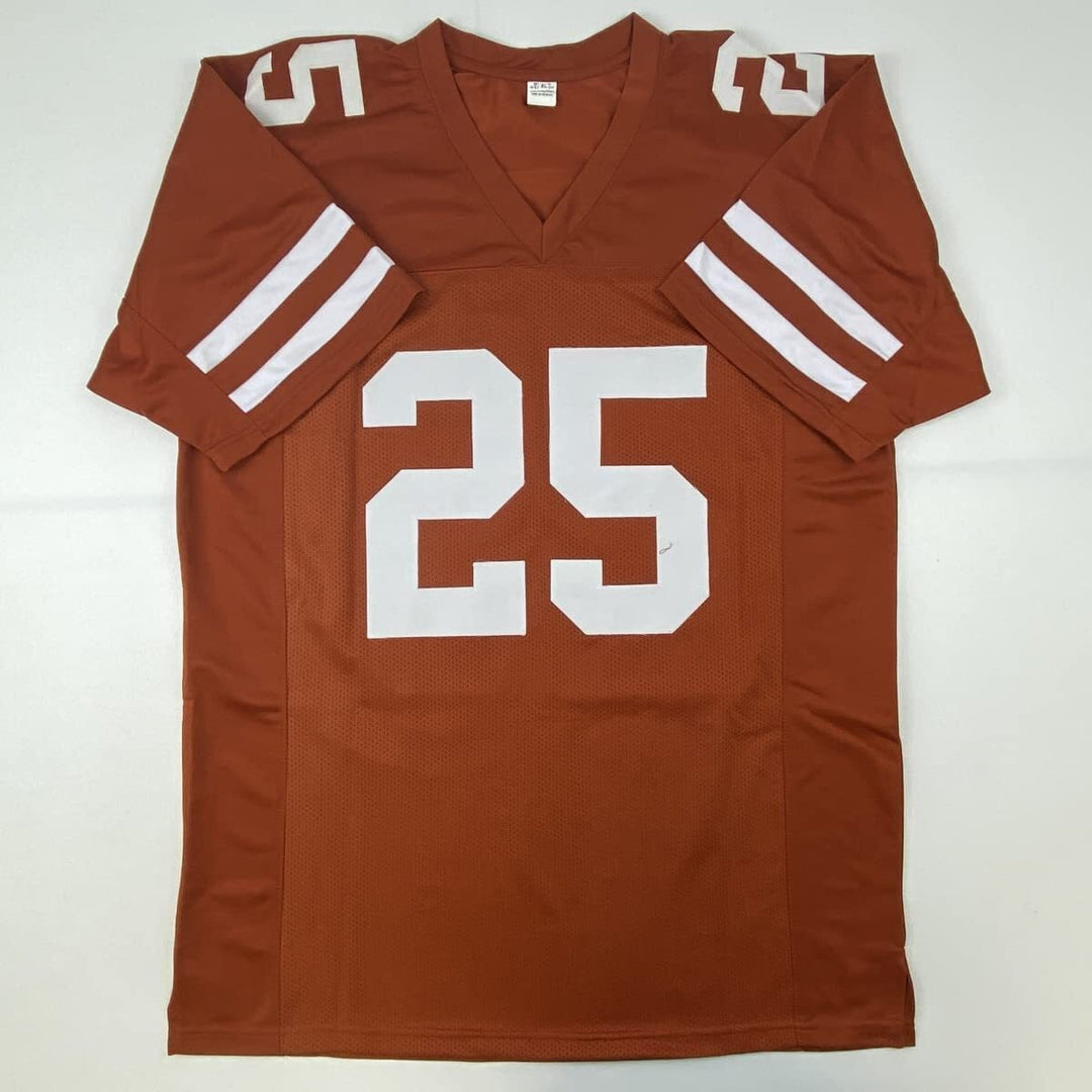 Autographed/Signed JAMAAL CHARLES Texas Orange College Football Jersey JSA COA