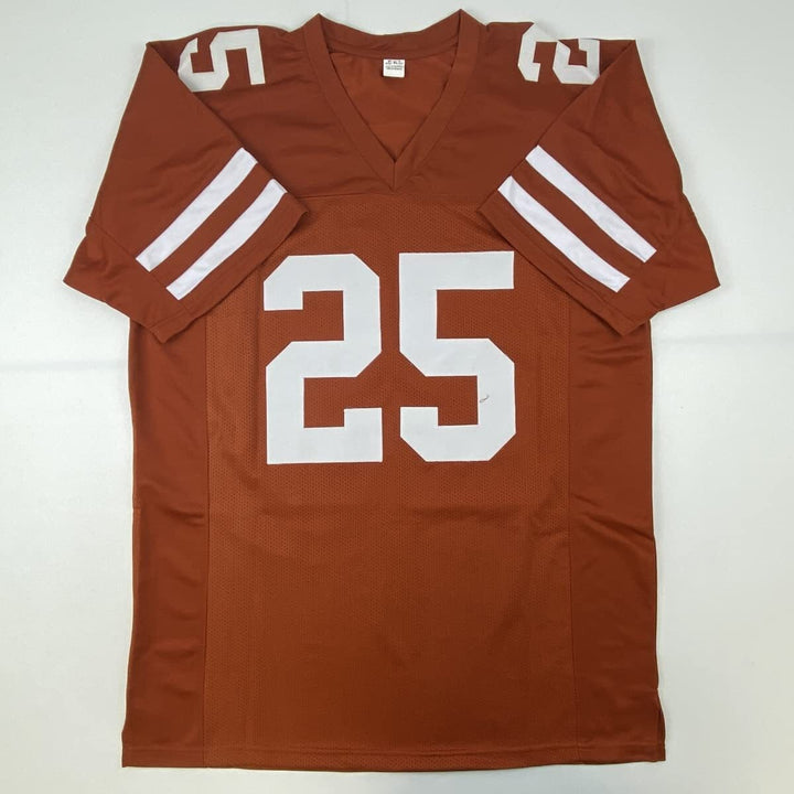 Autographed/Signed JAMAAL CHARLES Texas Orange College Football Jersey JSA COA