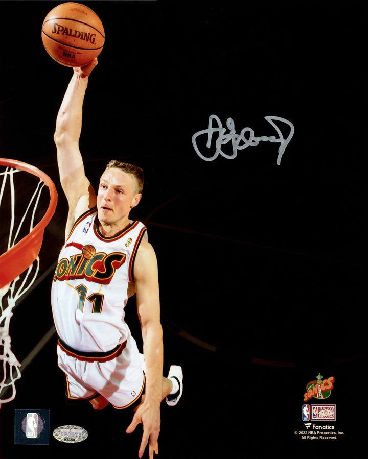 Detlef Schrempf Signed Framed 8x10 Photo Seattle Supersonics Spotlight MCS Holo