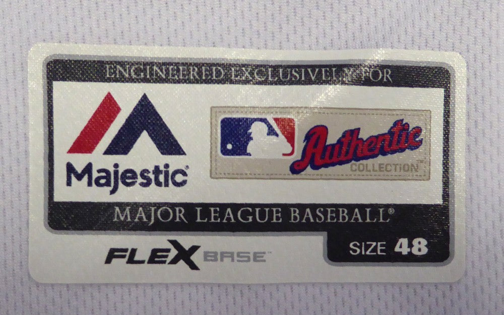 Miami Marlins Ichiro Suzuki Signed White Majestic Flex Base Jersey Size 48 IS
