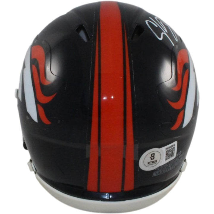 Champ Bailey Autographed Denver Broncos TB 97-23 Mini Helmet Beckett 56387