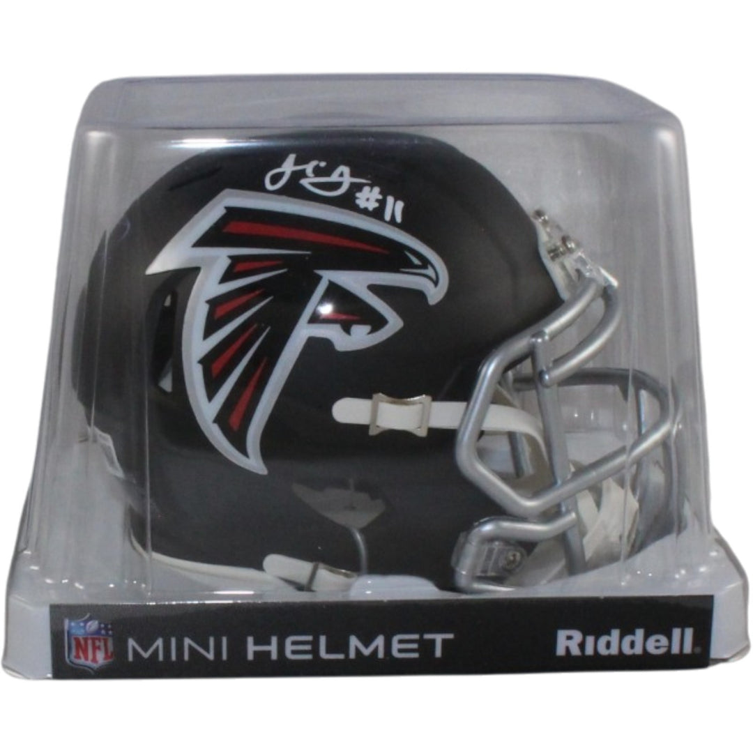 Julio Jones Autographed Atlanta Falcons Mini Helmet Beckett Witness 56458