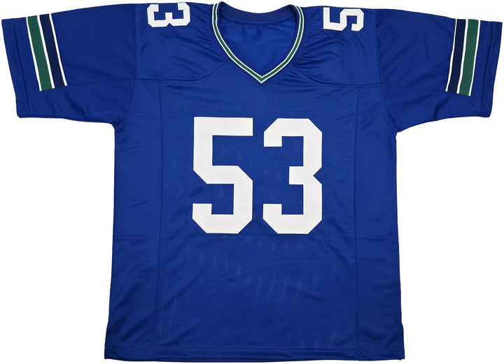 Seahawks Malcolm Smith Signed Blue Jersey "SB LXVIII MVP" Beckett Witness