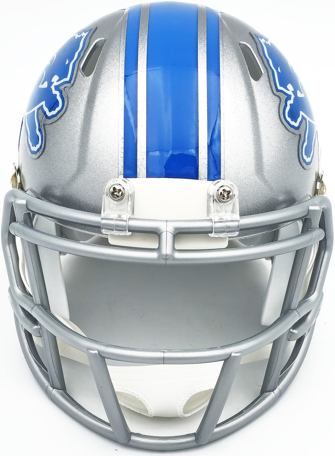 Sam LaPorta Signed Detroit Lions Silver Speed Mini Helmet Beckett BAS