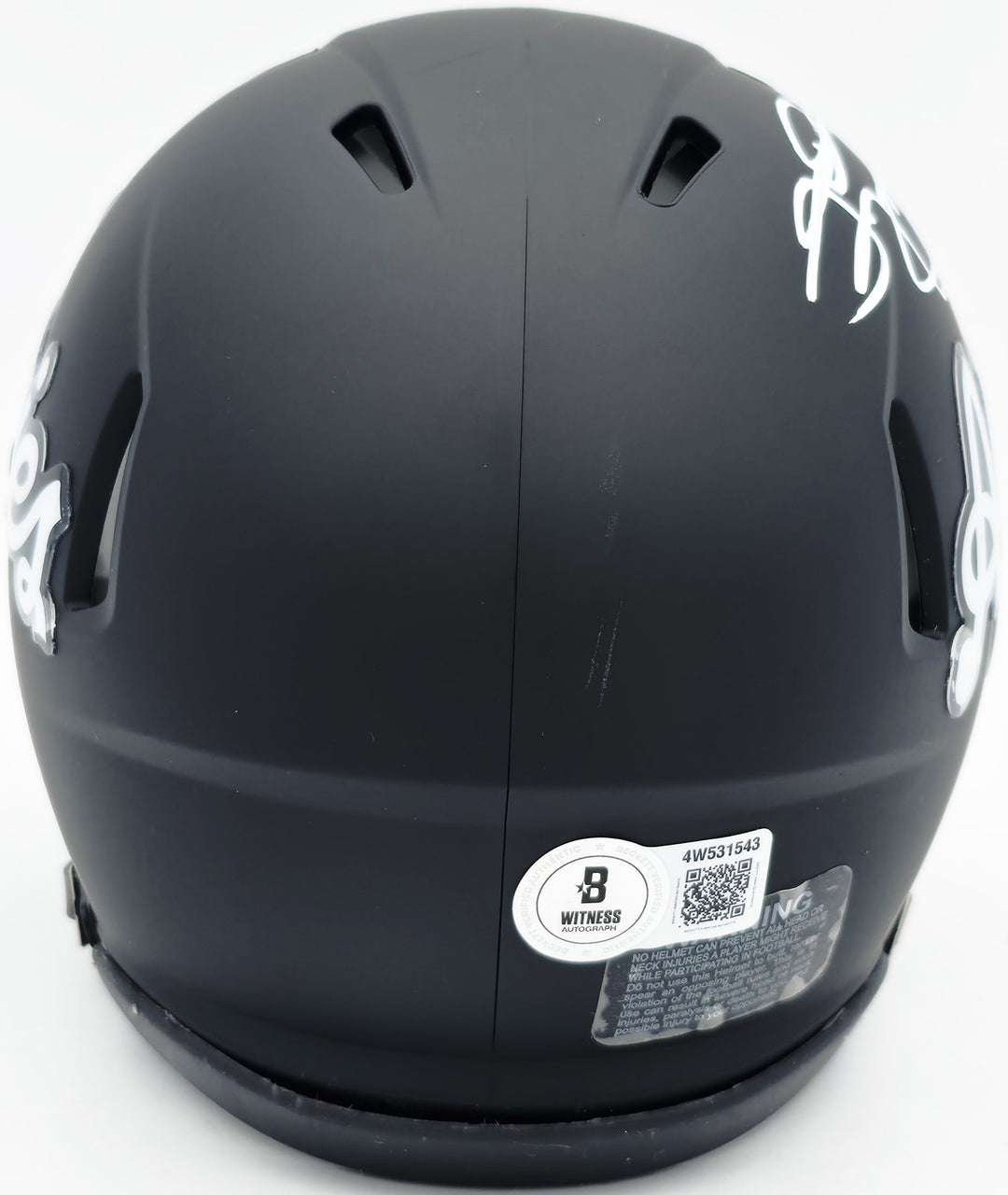 Johnny Manziel Auto Texas A&M Black Aggies Script Logo Speed Mini Helmet "12 HT"